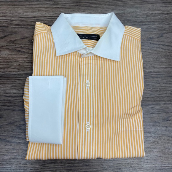 Robert Talbott Yellow Stripe French Cuff Shirt
